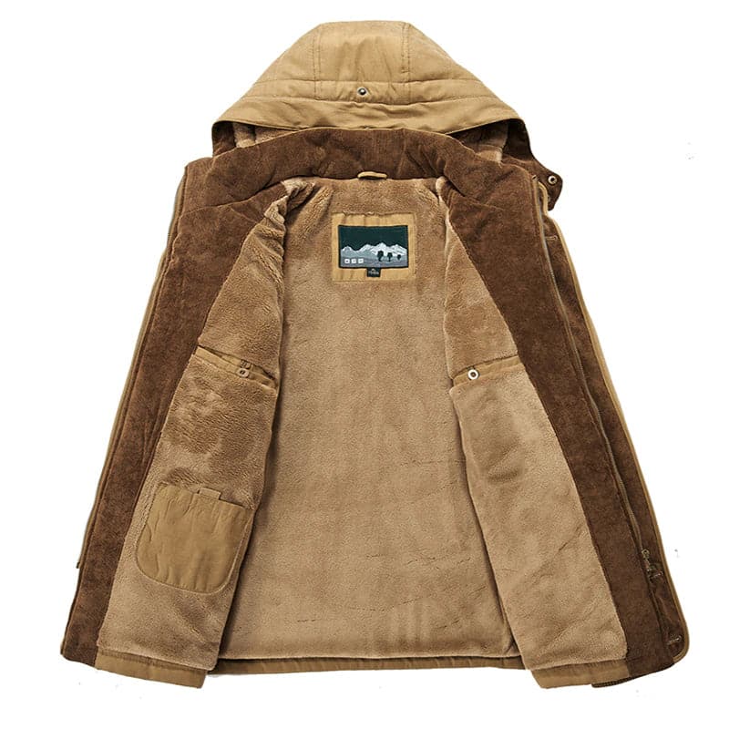 Parka con capucha para hombre