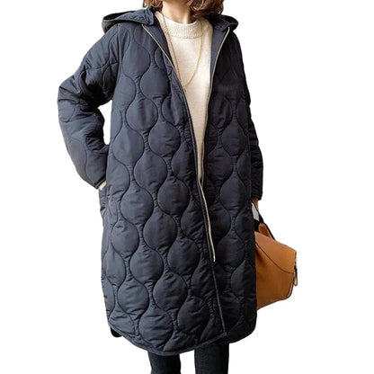 Parka de invierno con capucha para mujer