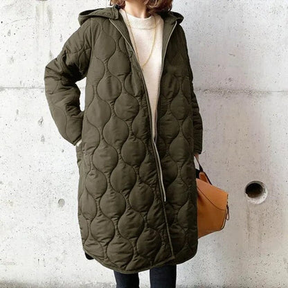 Parka de invierno con capucha para mujer