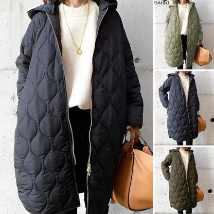 Parka de invierno con capucha para mujer
