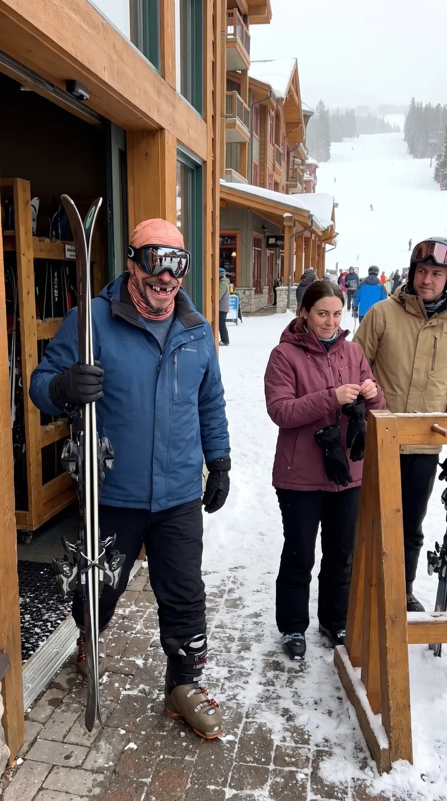 Pasamontañas con estampado de rostro realista – Máscara divertida de esquí y snowboard para aventuras en clima frío