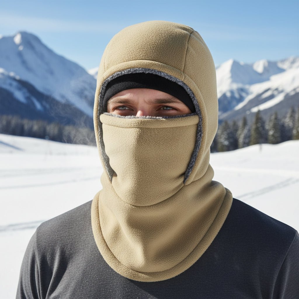 Pasamontañas térmico de forro polar para ciclismo y deportes al aire libre en clima gélido