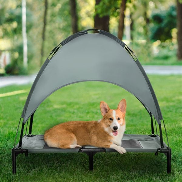 PAWAIR – Cama Elevada para Perros con Alfombrilla Refrigerante y Protección UV para Comodidad al Aire Libre - Image 1