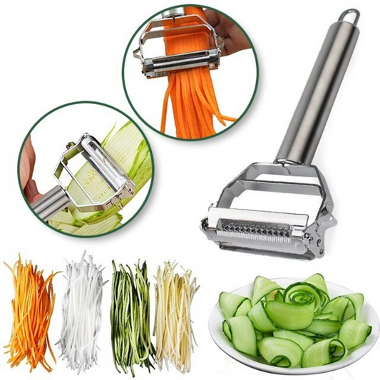 Pelador de Verduras Multifuncional de Acero Inoxidable Ultra Afilado y Cortador Juliana