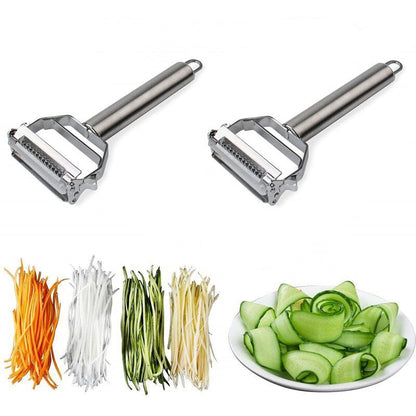 Pelador de Verduras Multifuncional de Acero Inoxidable Ultra Afilado y Cortador Juliana