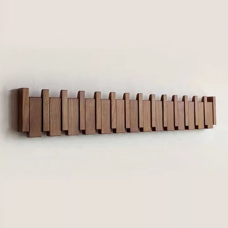 Percha de Madera con Ganchos Plegables Convenientes