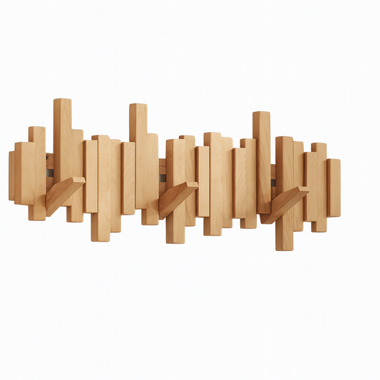 Perchero de Madera Sólida en Diseño de Piano | Zolavi