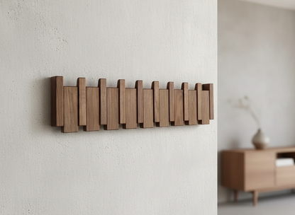 Perchero Kleshenger HarmonyCoat – Perchero de Madera Creativo para Pasillo y Entrada