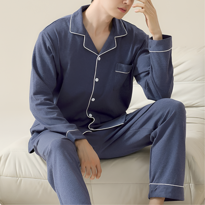 Pijama cómodo de algodón para hombre