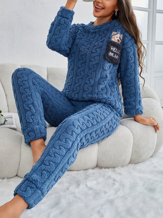 Pijama de Invierno Acogedor con Mangas Largas para Mujeres