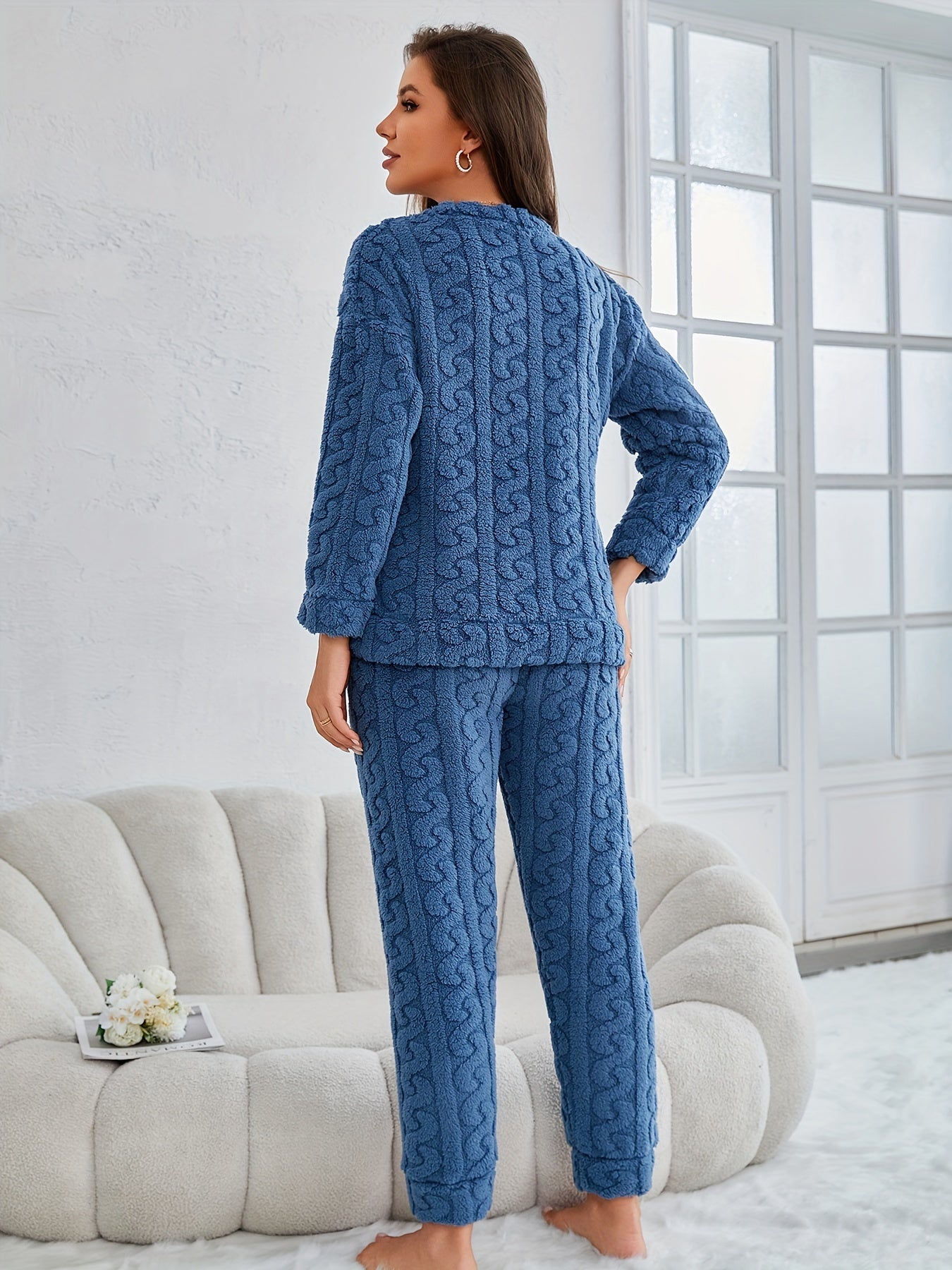 Pijama de Invierno Acogedor con Mangas Largas para Mujeres