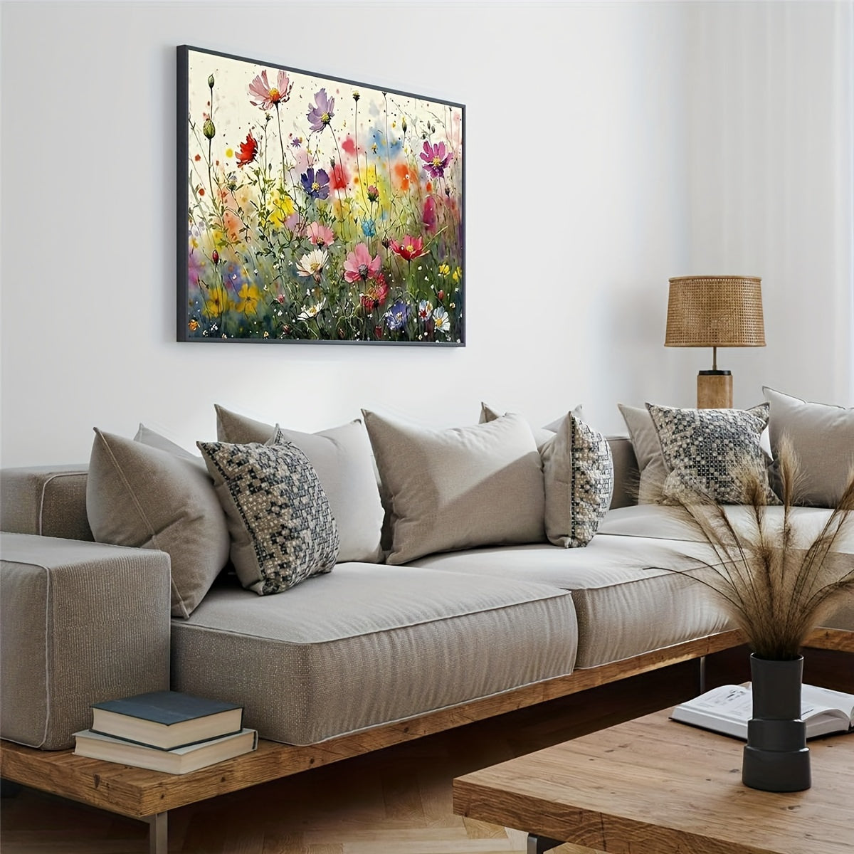 Pintura por Números de Flores - Para Principiantes - Decoración de Pared 40,64x50,8 cm Sin Marco