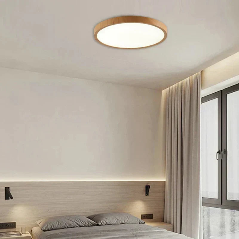 Plafón de techo redondo fino con luz LED regulable, moderno para salón y dormitorio