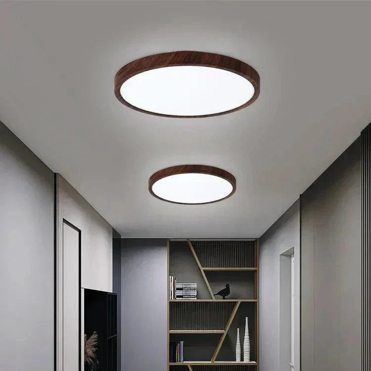 Plafón de techo redondo fino con luz LED regulable, moderno para salón y dormitorio