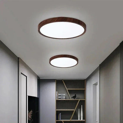 Plafón de techo redondo fino con luz LED regulable, moderno para salón y dormitorio