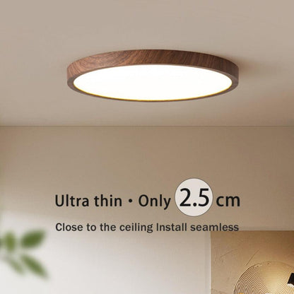 Plafón de techo redondo fino con luz LED regulable, moderno para salón y dormitorio