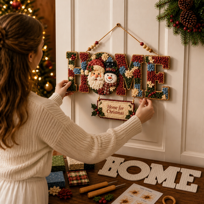 Pokeleigh Kit de manualidades DIY para letrero navideño colgante de pared