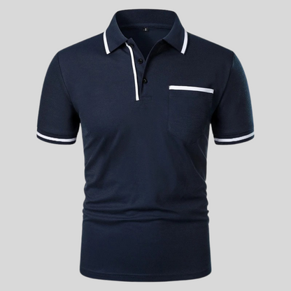 Polo de manga corta para hombre con bolsillo