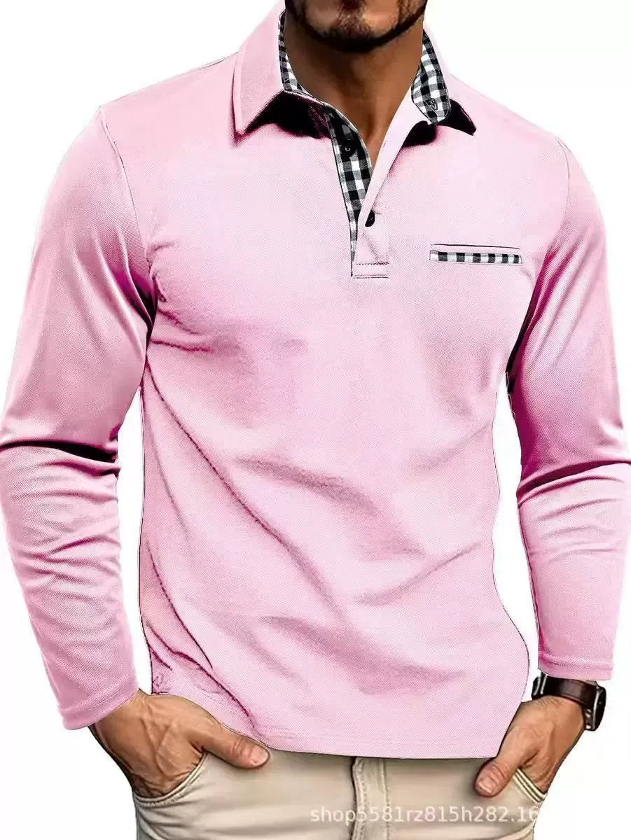 Polo de manga larga para hombre