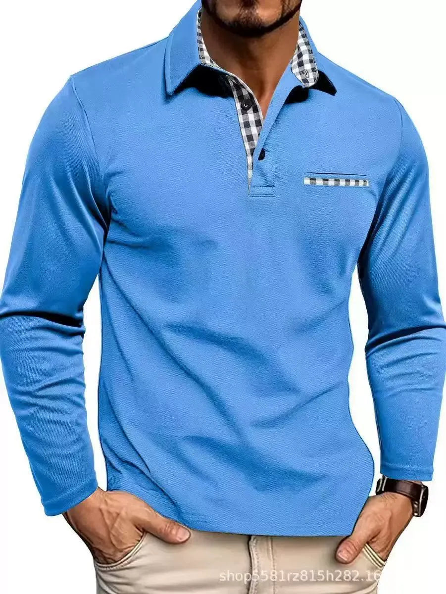 Polo de manga larga para hombre
