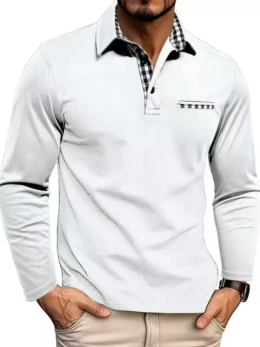 Polo de manga larga para hombre