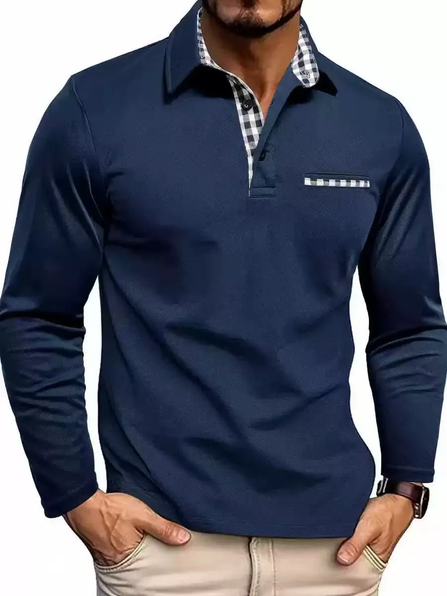 Polo de manga larga para hombre