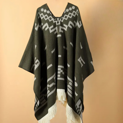 Poncho cálido de otoño para hombre