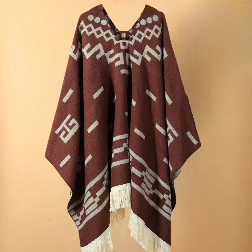 Poncho cálido de otoño para hombre