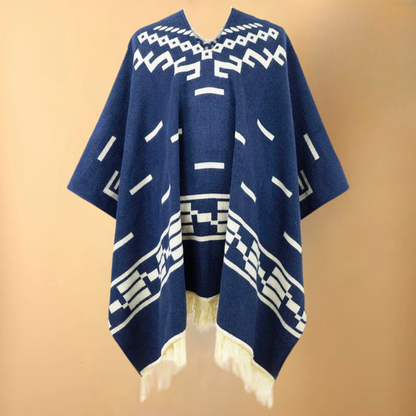 Poncho cálido de otoño para hombre