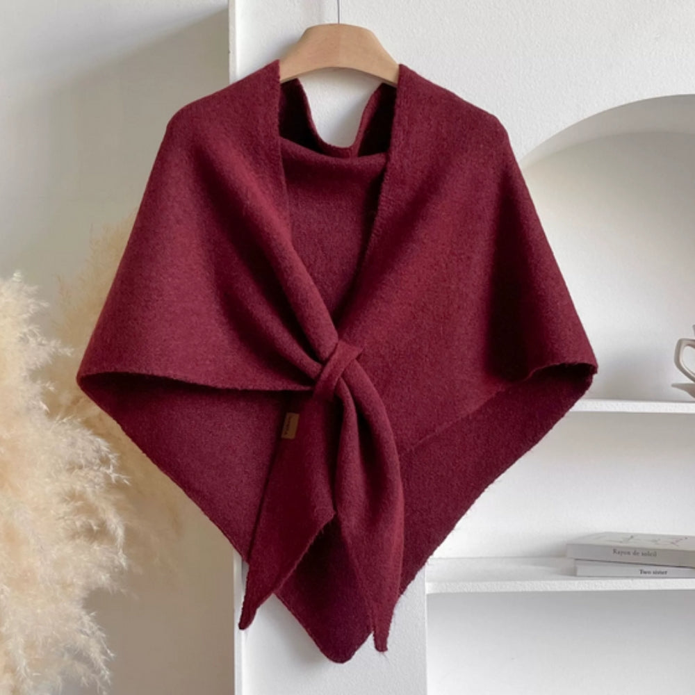 Poncho chal capa triangular suave