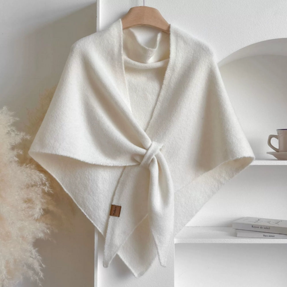 Poncho chal capa triangular suave