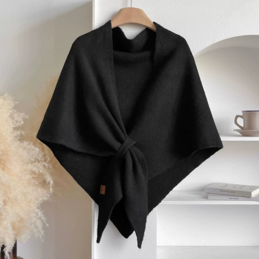Poncho chal capa triangular suave
