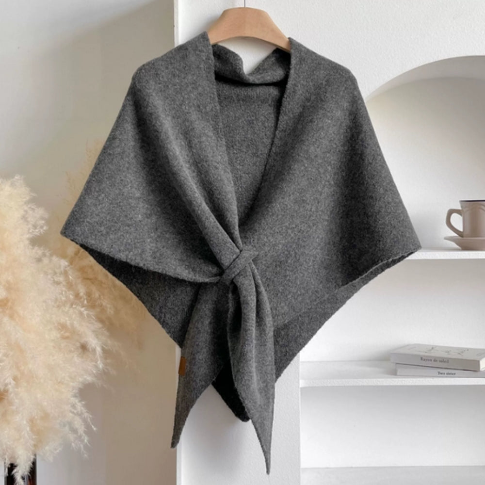 Poncho chal capa triangular suave