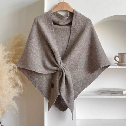 Poncho chal capa triangular suave