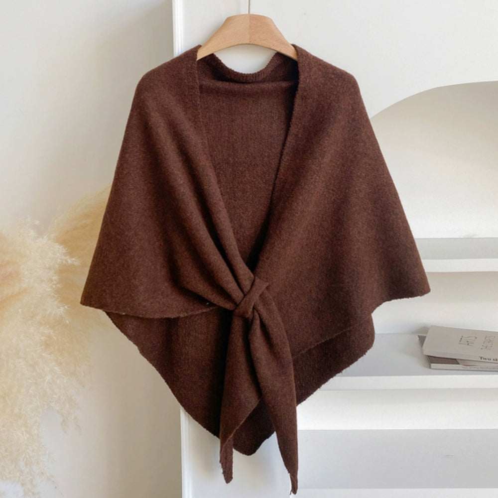 Poncho chal capa triangular suave
