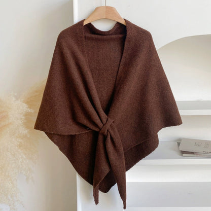 Poncho chal capa triangular suave
