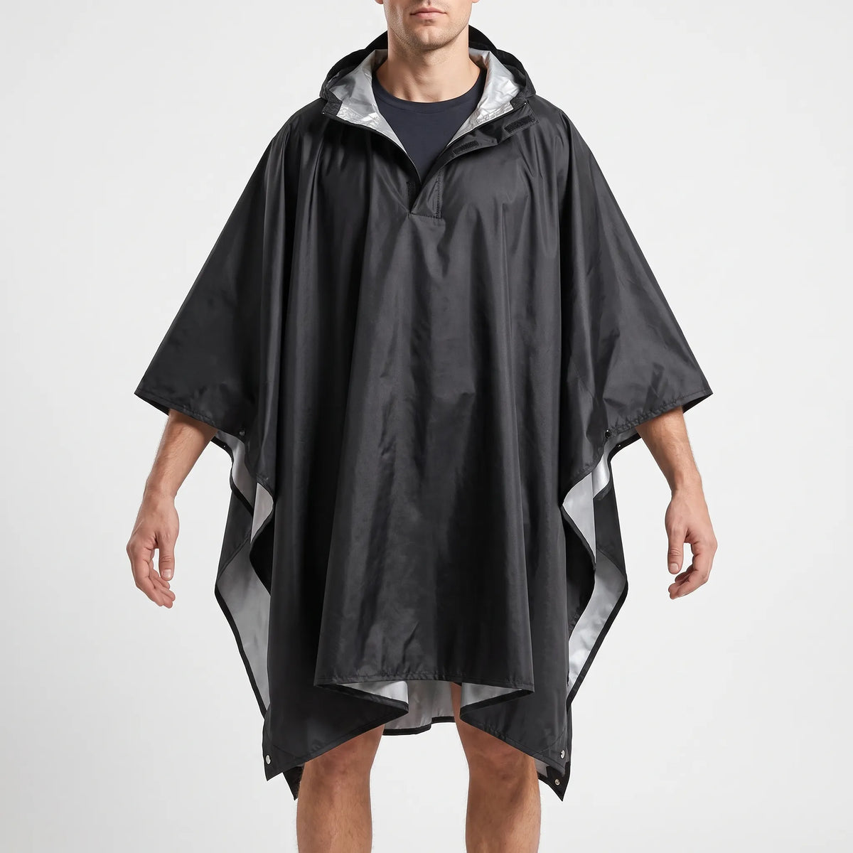 Poncho impermeable con capucha para exteriores