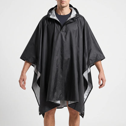 Poncho impermeable con capucha para exteriores