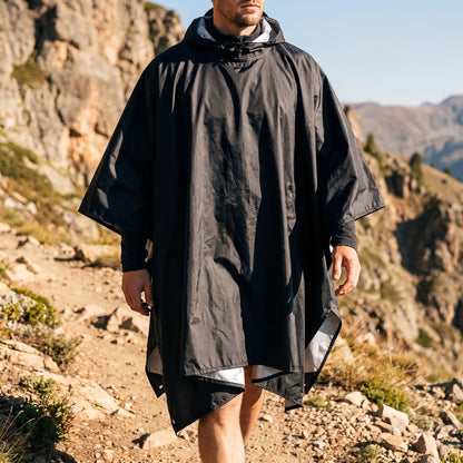 Poncho impermeable con capucha para exteriores