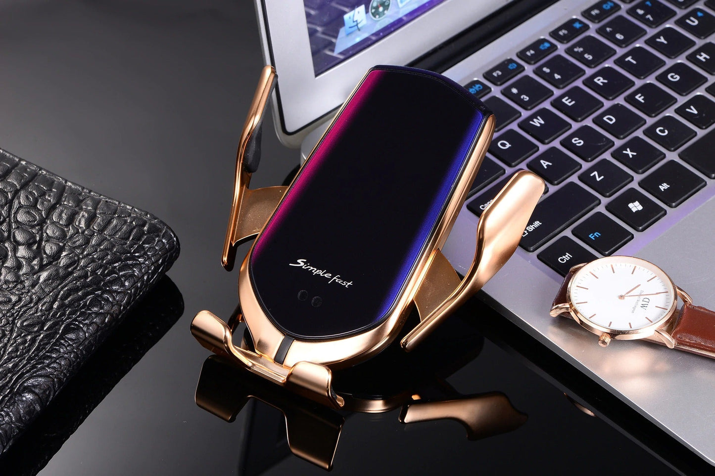 PREMIUM - Soporte de Teléfono con Sujeción Automática | Cargador Inalámbrico