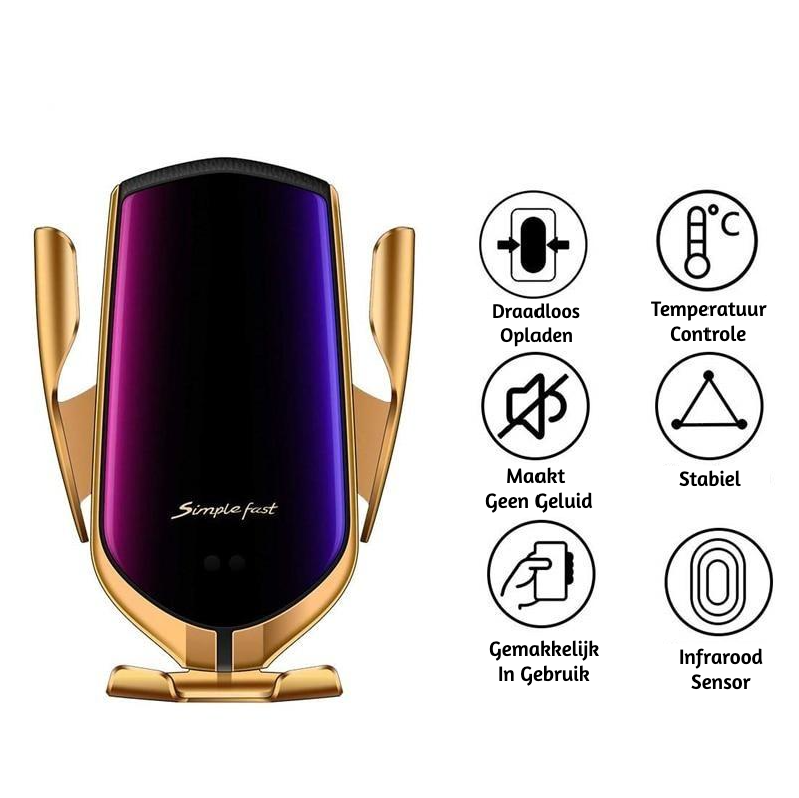 PREMIUM - Soporte de Teléfono con Sujeción Automática | Cargador Inalámbrico