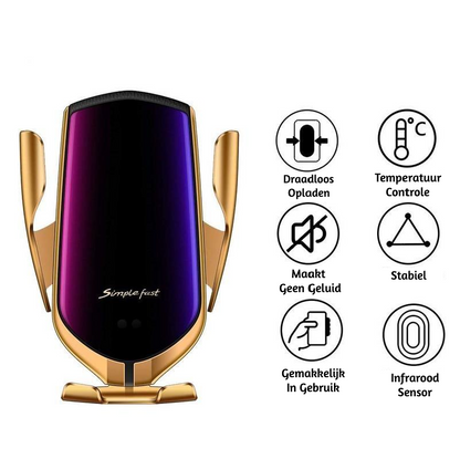 PREMIUM - Soporte de Teléfono con Sujeción Automática | Cargador Inalámbrico