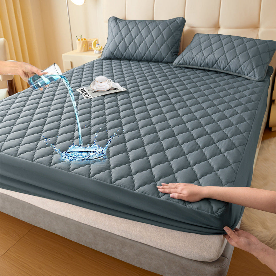 Protector de colchón impermeable y a prueba de orina de poliéster con revestimiento impermeable de TPU