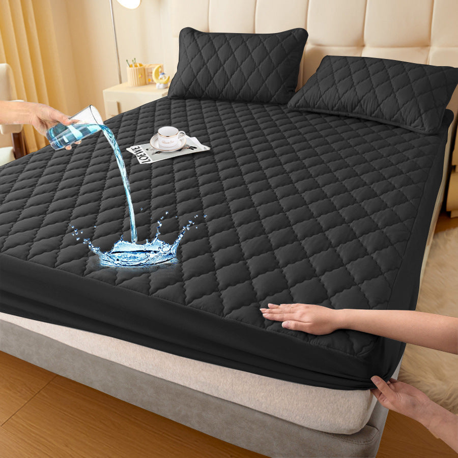 Protector de colchón impermeable y a prueba de orina de poliéster con revestimiento impermeable de TPU
