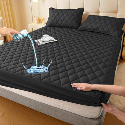 Protector de colchón impermeable y a prueba de orina de poliéster con revestimiento impermeable de TPU