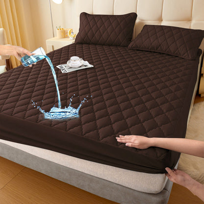 Protector de colchón impermeable y a prueba de orina de poliéster con revestimiento impermeable de TPU