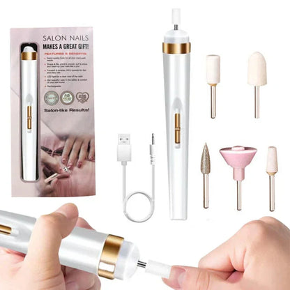 PULIDOR ELÉCTRICO 5 EN 1 – HERRAMIENTA PORTÁTIL DE MANICURA CON LUZ
