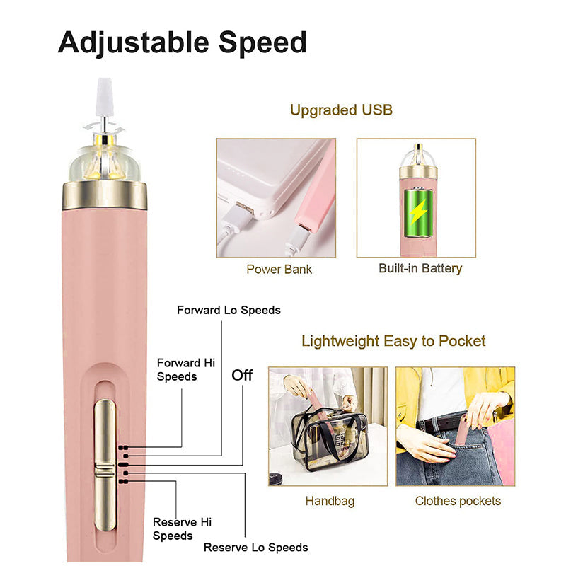 PULIDOR ELÉCTRICO 5 EN 1 – HERRAMIENTA PORTÁTIL DE MANICURA CON LUZ