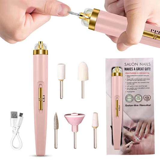 PULIDOR ELÉCTRICO 5 EN 1 – HERRAMIENTA PORTÁTIL DE MANICURA CON LUZ