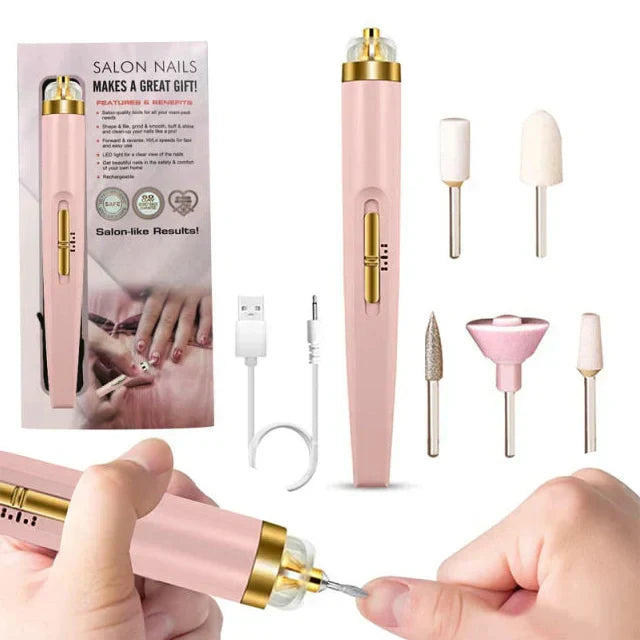 PULIDOR ELÉCTRICO 5 EN 1 – HERRAMIENTA PORTÁTIL DE MANICURA CON LUZ
